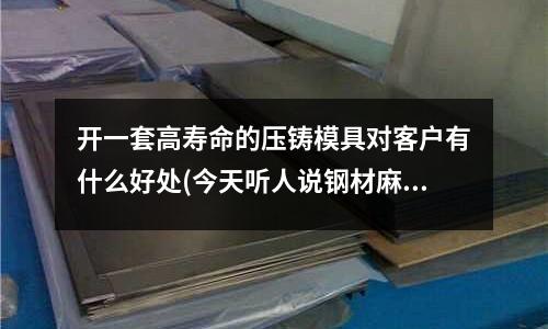 開一套高壽命的壓鑄模具對客戶有什么好處(今天聽人說鋼材麻點是什么來的。。。。。)