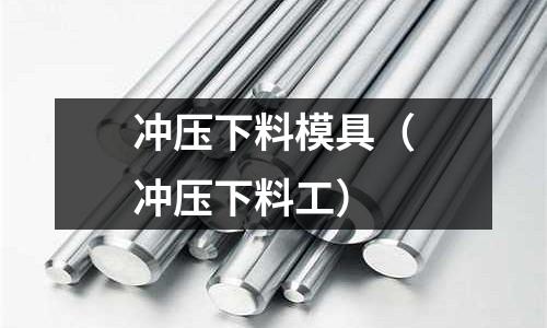 沖壓下料模具(沖壓下料工)