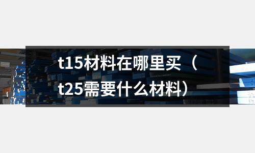 t15材料在哪里買(t25需要什么材料)
