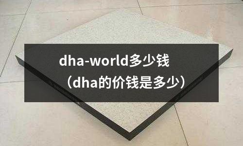 dha-world多少錢(dha的價(jià)錢是多少)