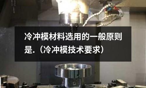 冷沖模材料選用的一般原則是.(冷沖模技術(shù)要求)
