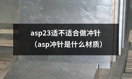 asp23適不適合做沖針（asp沖針是什么材質）