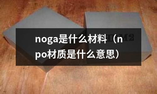 noga是什么材料(npo材質(zhì)是什么意思)