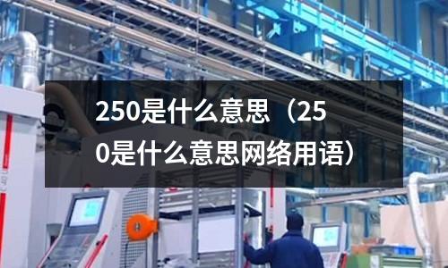 250是什么意思（250是什么意思網絡用語）