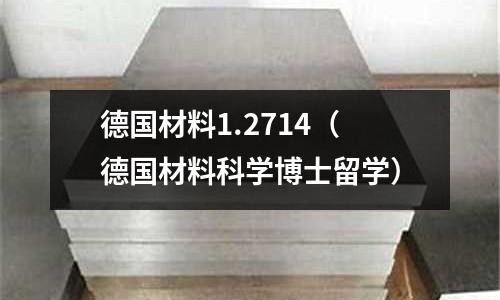 德國材料1.2714（德國材料科學博士留學）