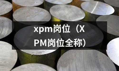 xpm崗位（XPM崗位全稱）