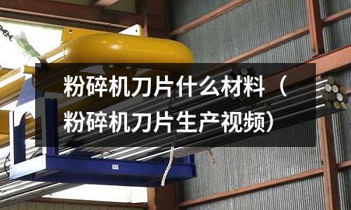 粉碎機刀片什么材料(粉碎機刀片生產視頻)