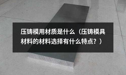 壓鑄模用材質是什么(壓鑄模具材料的材料選擇有什么特點?)