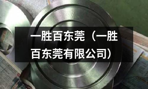 一勝百東莞(一勝百東莞有限公司)