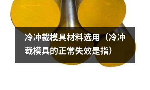 冷沖裁模具材料選用（冷沖裁模具的正常失效是指）