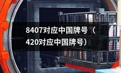 8407對(duì)應(yīng)中國(guó)牌號(hào)(420對(duì)應(yīng)中國(guó)牌號(hào))