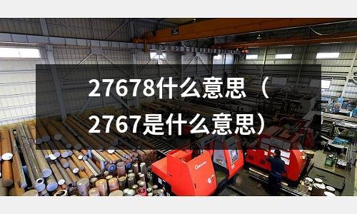 27678什么意思(2767是什么意思)