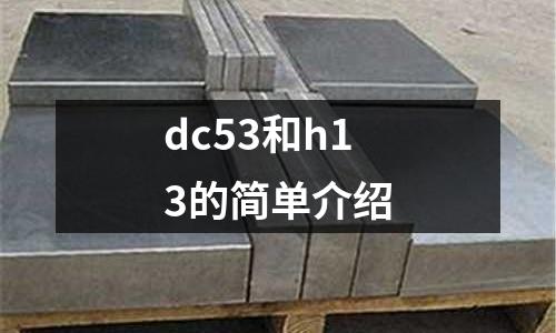 dc53和h13的簡單介紹