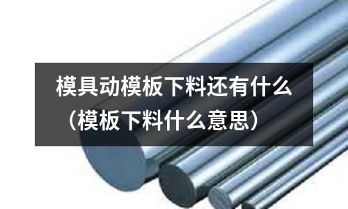 模具動模板下料還有什么（模板下料什么意思）