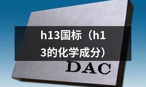 h13國標(h13的化學成分)