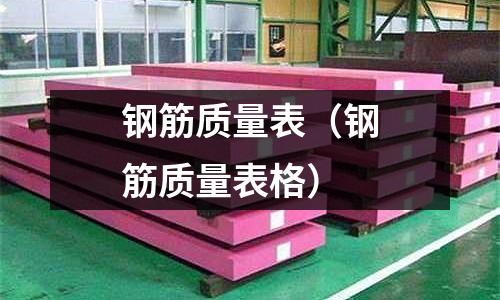 鋼筋質量表（鋼筋質量表格）