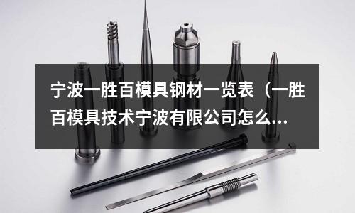 寧波一勝百模具鋼材一覽表(一勝百模具技術寧波有限公司怎么樣)