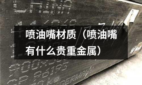 噴油嘴材質(噴油嘴有什么貴重金屬)