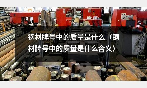 鋼材牌號中的質量是什么（鋼材牌號中的質量是什么含義）