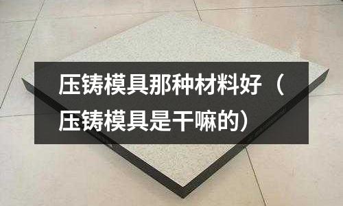 壓鑄模具那種材料好（壓鑄模具是干嘛的）