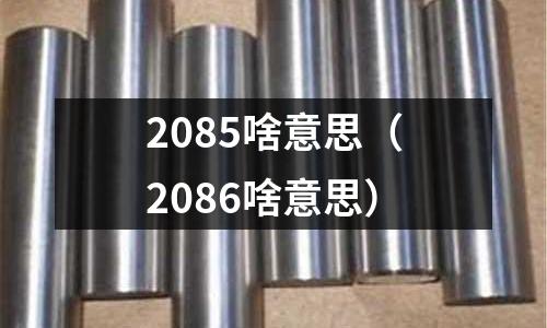 2085啥意思(2086啥意思)