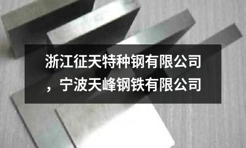 浙江征天特種鋼有限公司,寧波天峰鋼鐵有限公司