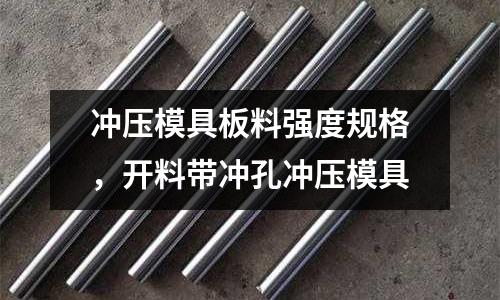 沖壓模具板料強度規格,開料帶沖孔沖壓模具