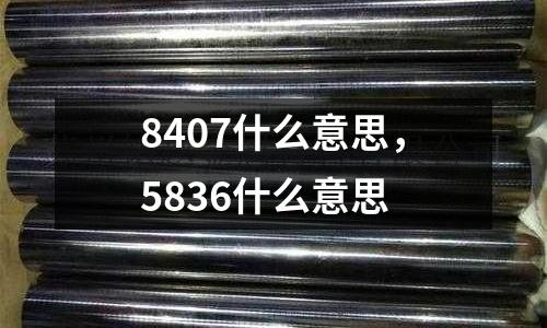 8407什么意思,5836什么意思