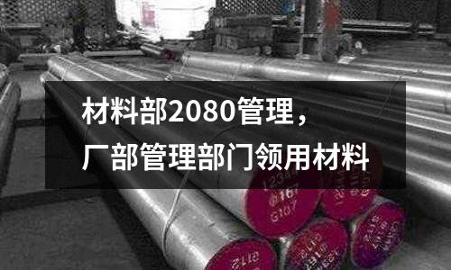 材料部2080管理,廠部管理部門領(lǐng)用材料