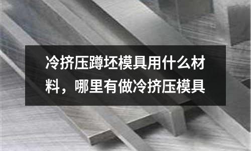冷擠壓蹲坯模具用什么材料，哪里有做冷擠壓模具