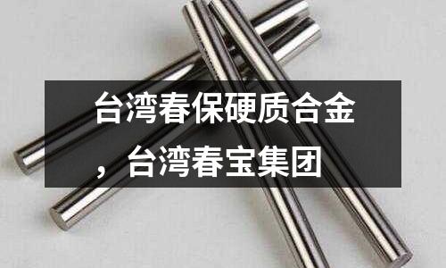 臺灣春保硬質合金，臺灣春寶集團