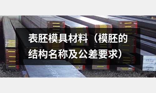 表胚模具材料（模胚的結構名稱及公差要求）