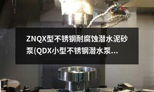 ZNQX型不銹鋼耐腐蝕潛水泥砂泵(QDX小型不銹鋼潛水泵的特點及應用)
