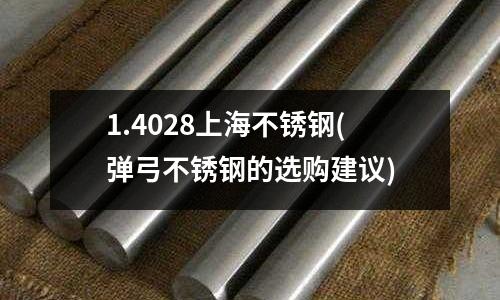 1.4028上海不銹鋼(彈弓不銹鋼的選購建議)