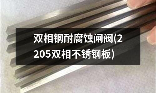 雙相鋼耐腐蝕閘閥(2205雙相不銹鋼板)