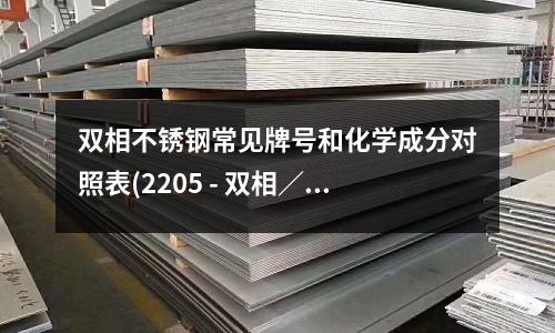 雙相不銹鋼常見牌號和化學(xué)成分對照表(2205 - 雙相/超級雙相不銹鋼)