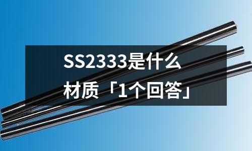 SS2333是什么材質(zhì)「1個(gè)回答」