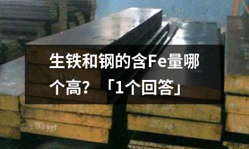 生鐵和鋼的含F(xiàn)e量哪個(gè)高？「1個(gè)回答」