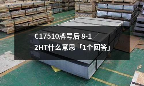C17510牌號后 8-1／2HT什么意思「1個回答」