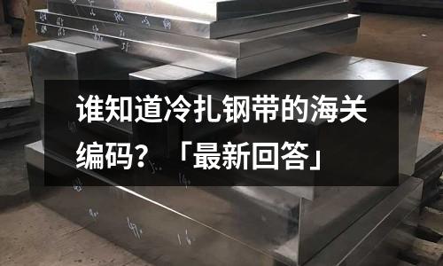誰知道冷扎鋼帶的海關編碼?「最新回答」