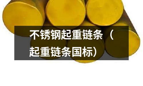 不銹鋼起重鏈條(起重鏈條國標)