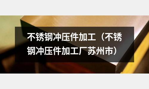 不銹鋼沖壓件加工(不銹鋼沖壓件加工廠蘇州市)