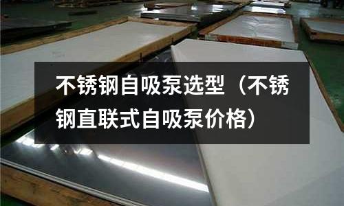 不銹鋼自吸泵選型（不銹鋼直聯式自吸泵價格）