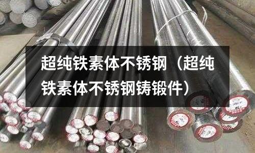 超純鐵素體不銹鋼（超純鐵素體不銹鋼鑄鍛件）