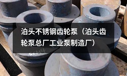 泊頭不銹鋼齒輪泵（泊頭齒輪泵總廠工業泵制造廠）