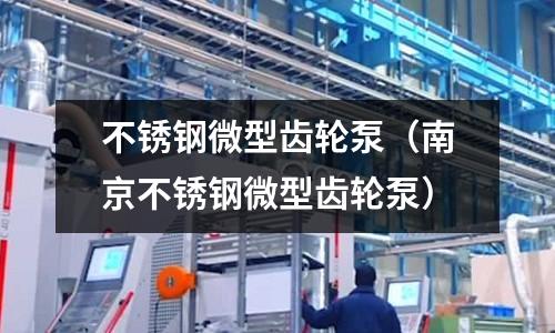 不銹鋼微型齒輪泵(南京不銹鋼微型齒輪泵)