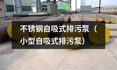 不銹鋼自吸式排污泵(小型自吸式排污泵)