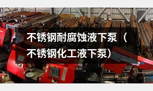 不銹鋼耐腐蝕液下泵(不銹鋼化工液下泵)