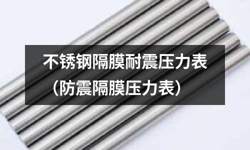 不銹鋼隔膜耐震壓力表（防震隔膜壓力表）