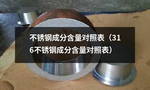 不銹鋼成分含量對照表(316不銹鋼成分含量對照表)